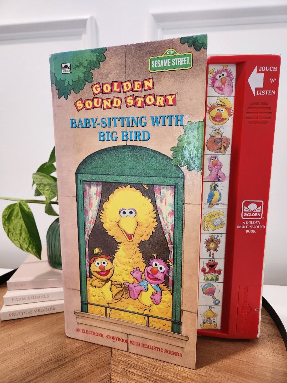 Vintage 1993 Golden Sound Story Sesame Street Baby-Sitting with Big Bird Book